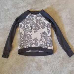 Lululemon grey sweatshirt lace fleet street  sz4